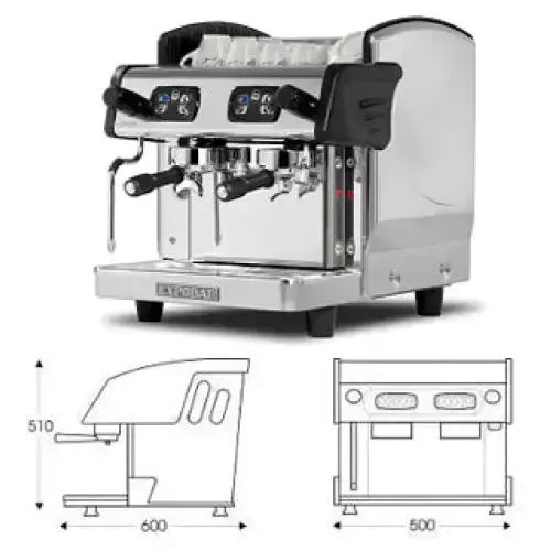2 Group Zircon High Group Compact Coffee Machine - Sip N Smile