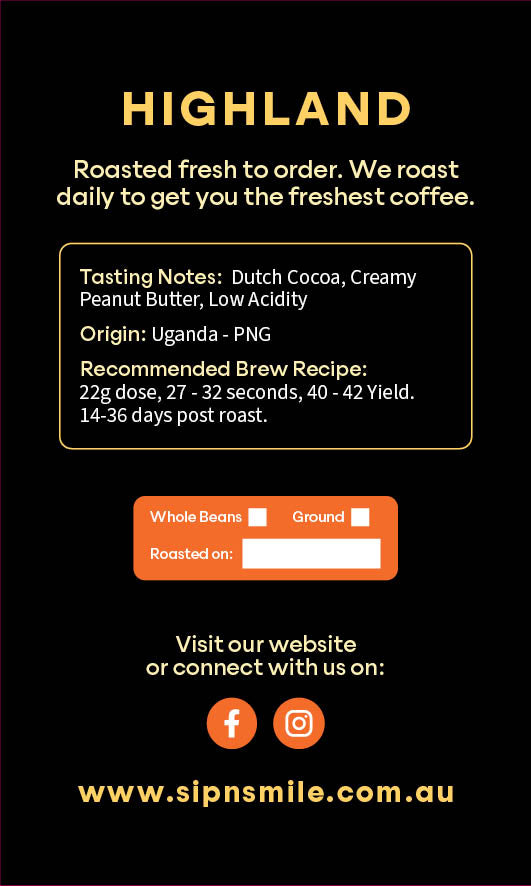 Sip N Smile Highland Specialty Coffee Info