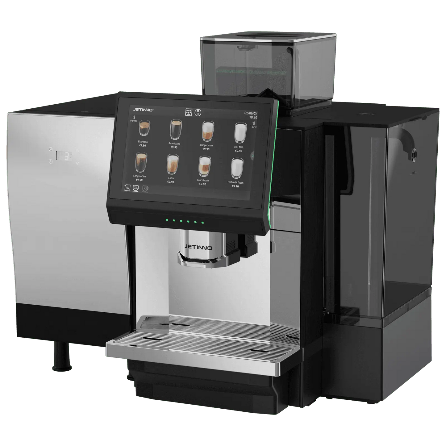 JL36 Modern coffee machine with digital display on a white background. - Sip N Smile
