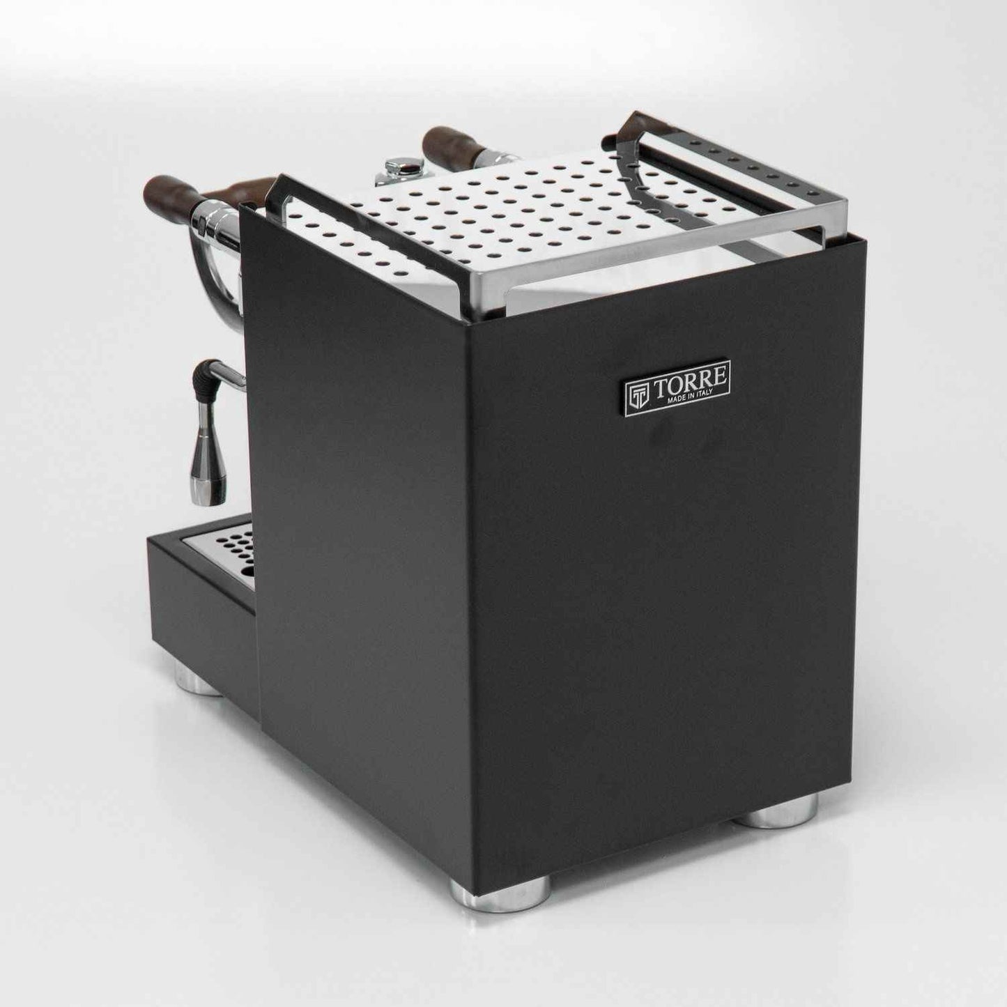 Torre Luigino Coffee Machine TSP Matte Black with Wood and Joystick - Sip N Smile Australia 