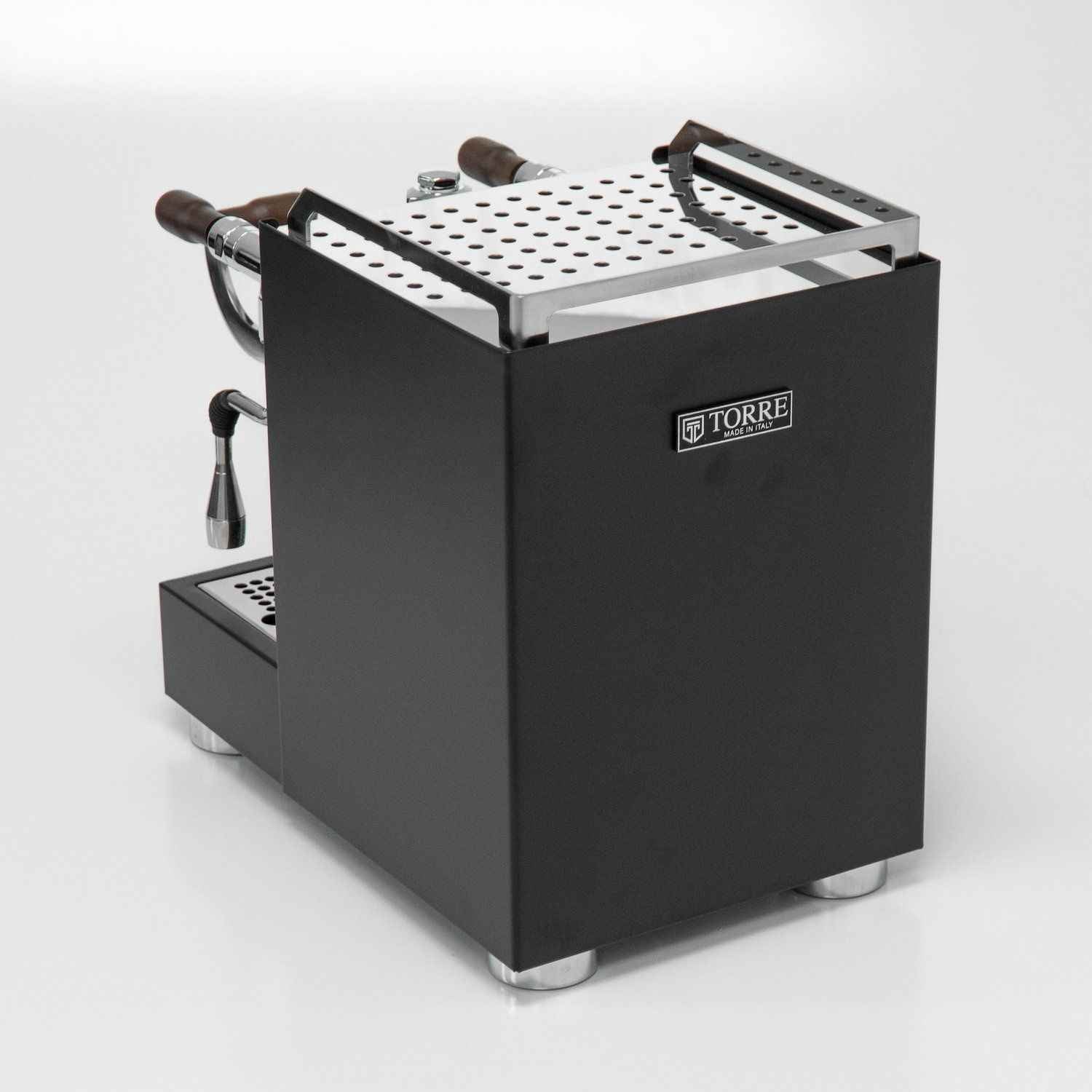 Torre Luigino Coffee Machine TSP Matte Black with Wood and Joystick - Sip N Smile Australia 