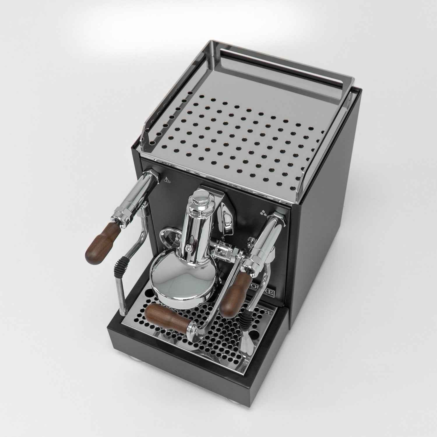 Torre Luigino Coffee Machine TSP Matte Black with Wood and Joystick - Sip N Smile Australia 