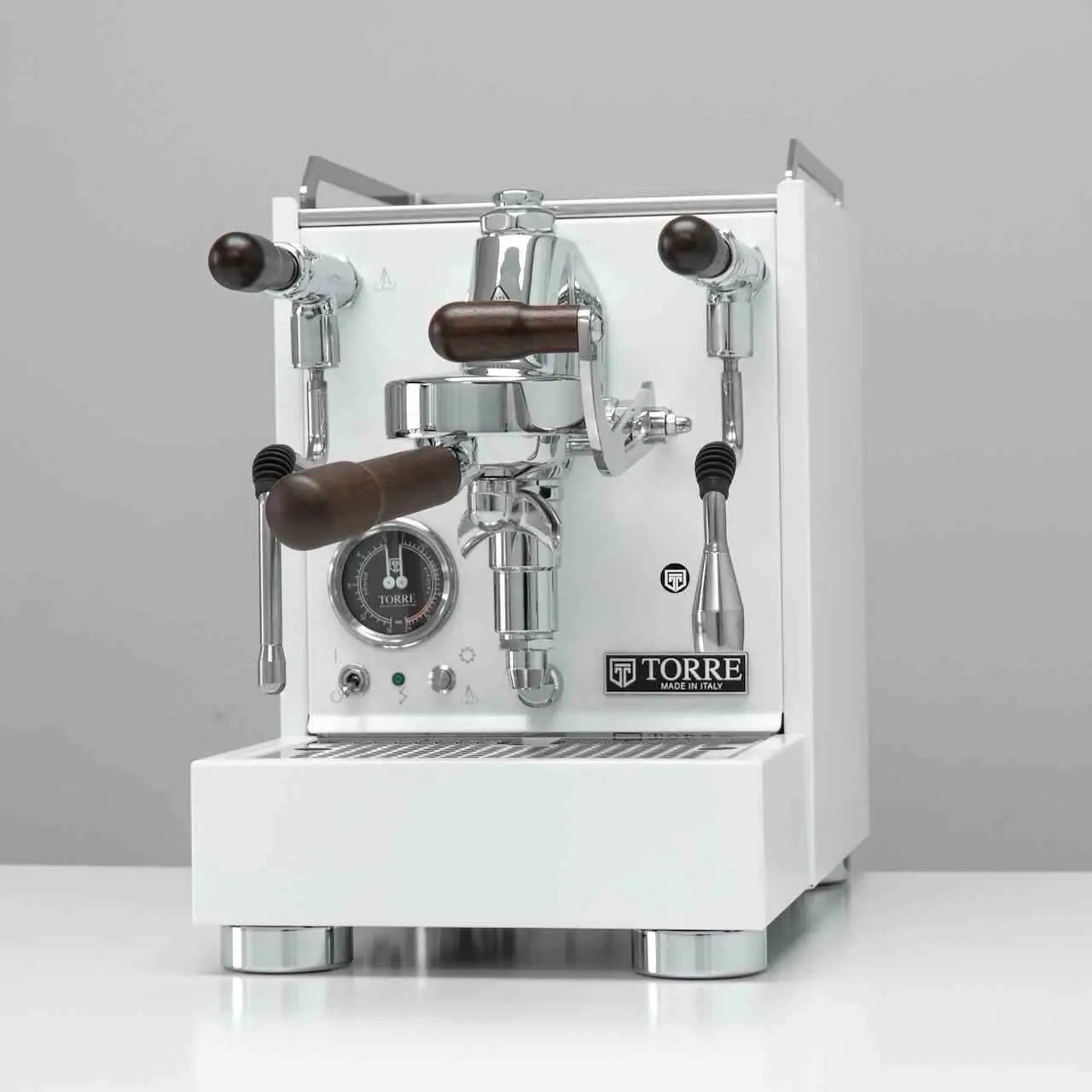 Torre Luigino Coffee Machine TSP MT White with Wood and Joystick - Sip N Smile Australia 