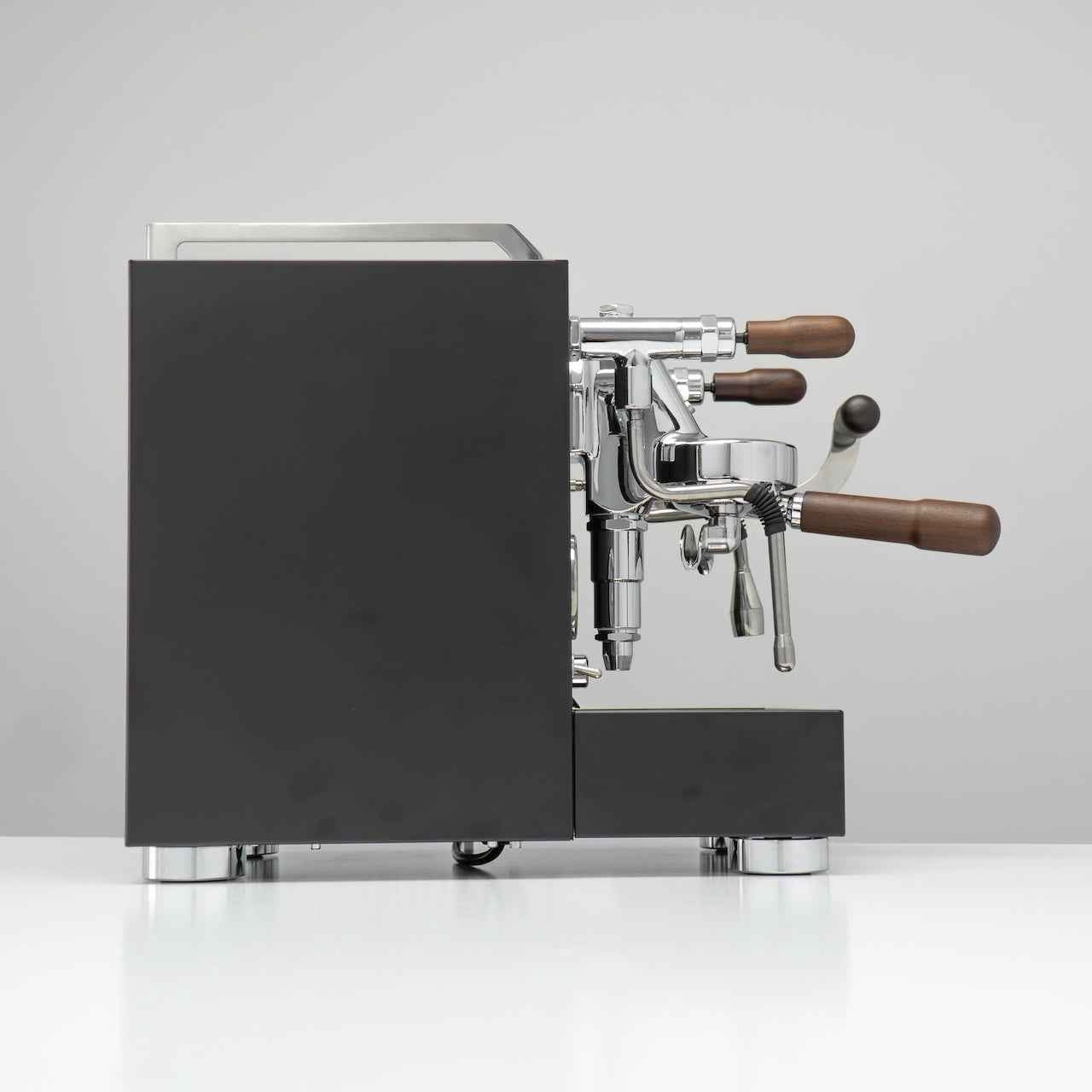 Torre Luigino Coffee Machine TSP Matte Black with Wood and Joystick - Sip N Smile Australia 