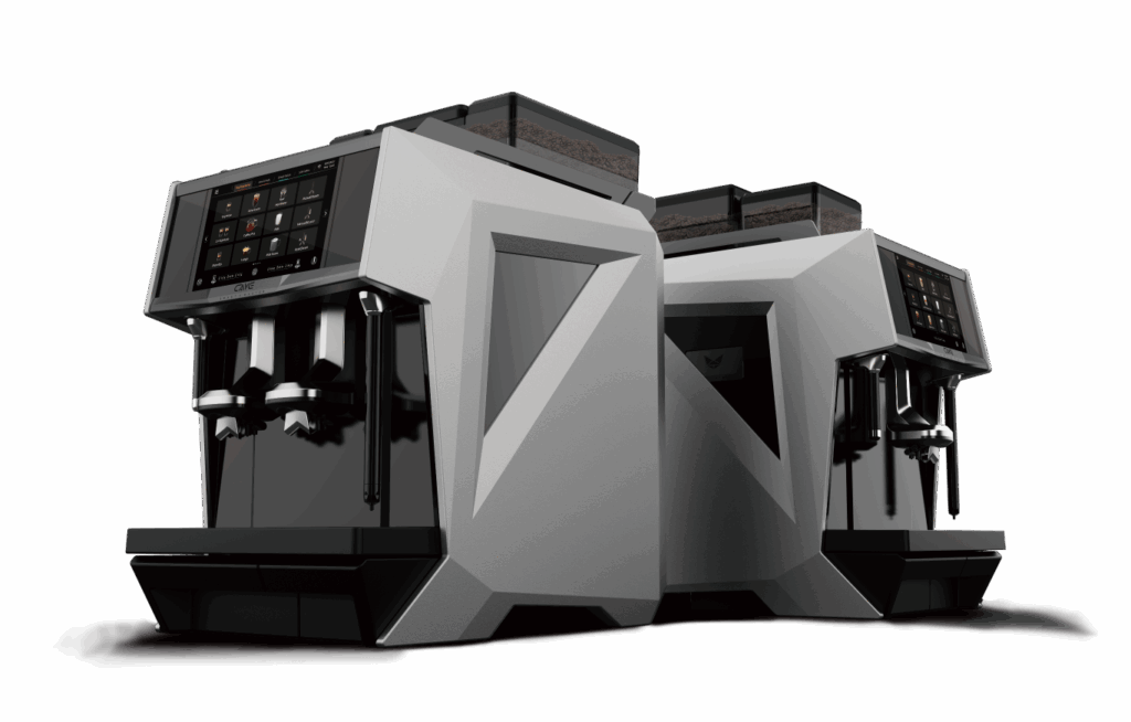 Caye X Series Modern coffee machine on a dark background