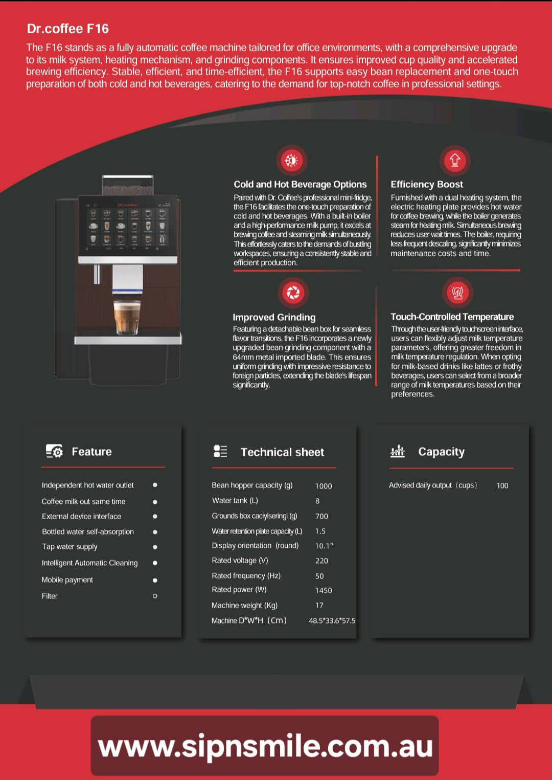 Office coffee machine F16 Big Plus internal components - commercial grade
