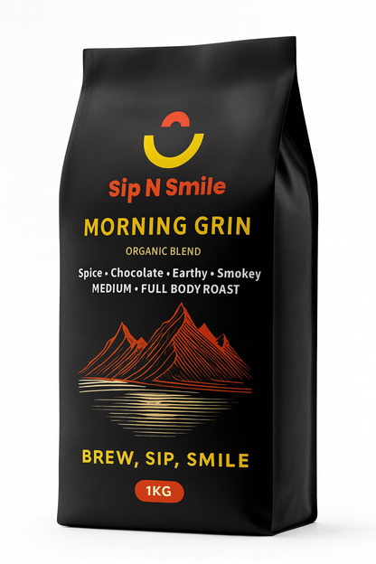 Morning Grin Organic Coffee Beans | Sip N Smile - Sip N Smile 