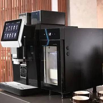 JL32 Black coffee machine with digital display on a countertop - Sip N Smile