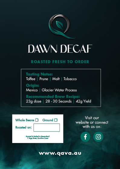 Qava Dawn Decaf Specialty Coffee 1kg