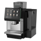 JL36 Black and silver coffee machine with digital display on a white background. - Sip N Smile