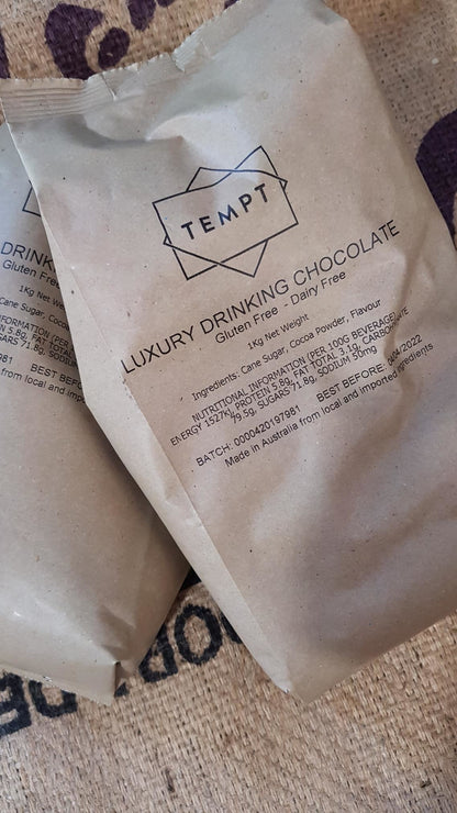 Drinking Chocolate - TEMPT Luxury 1kg | Sip N Smile - Sip N Smile 