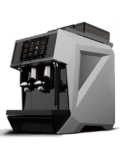 Caye X Master Modern coffee machine with a sleek design on a dark background
