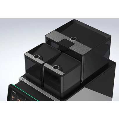 JL38 Black electronic device with multiple connectors on a white background