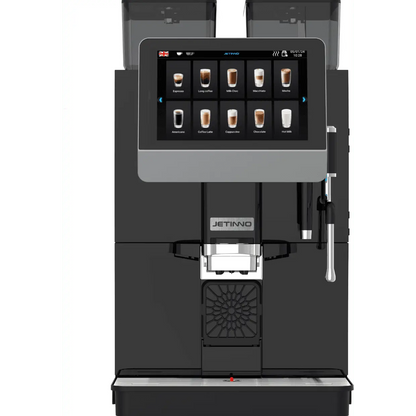 JL32 Black coffee machine with a digital display on a white background. - Sip N Smile