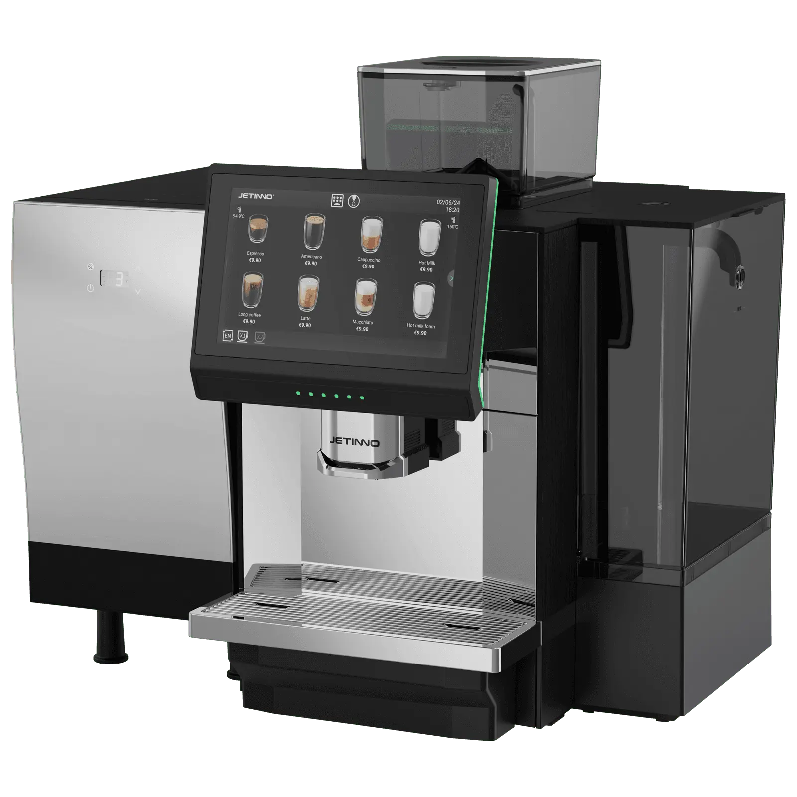 JL36 Modern coffee machine with digital display on a white background. - Sip N Smile