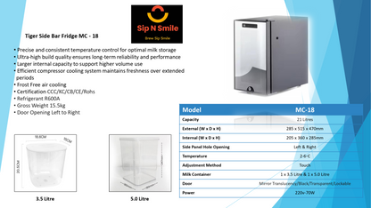 Jetinno JL30 Fully Automatic Coffee Machine with MC18 Milk Cooler