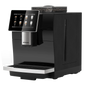 Black coffee machine with a digital display on a white background. - Sip N Smile
