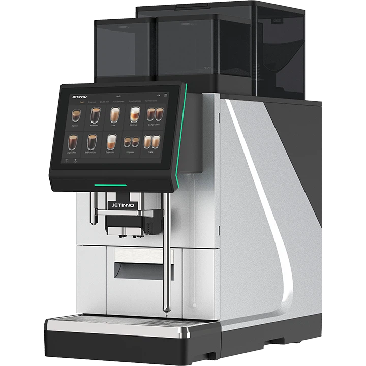 JL38 Modern coffee machine with digital display on a white background