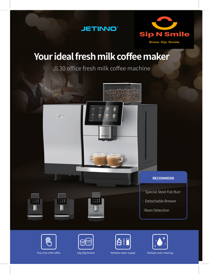 Jetinno JL30 Fully Automatic Coffee Machine with MC18 Milk Cooler